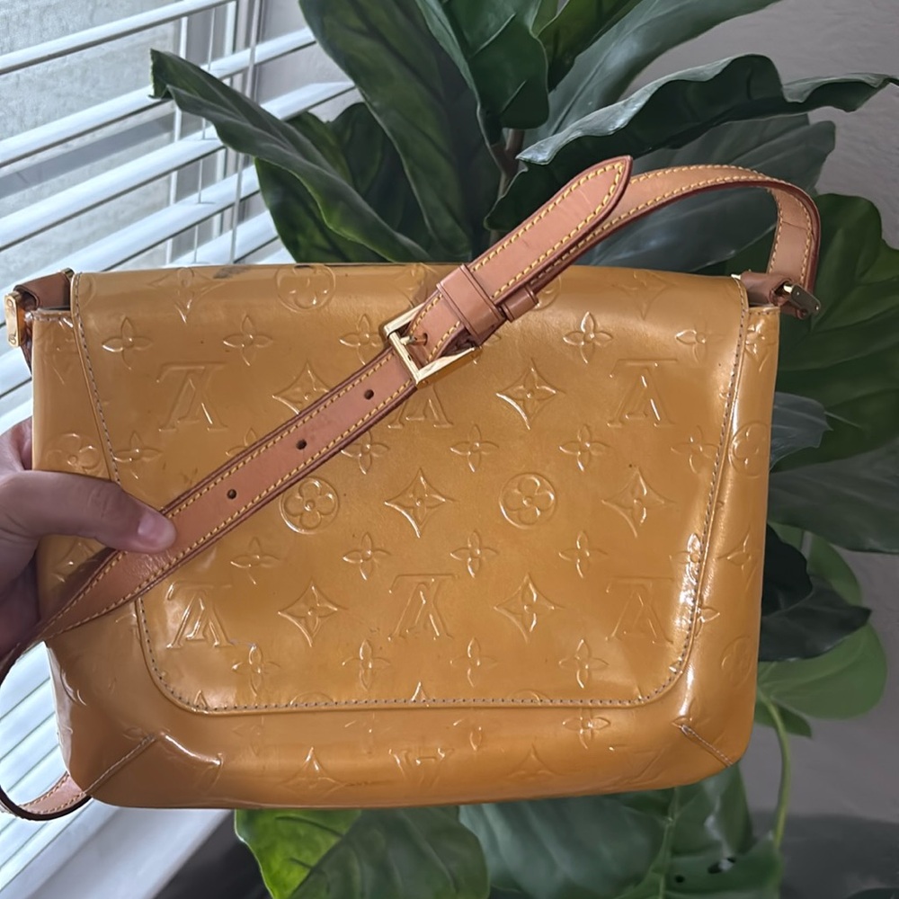Louis Vuitton Yellow Patent Bag